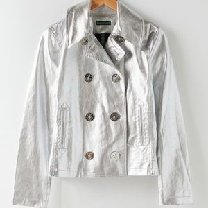Vintage Ralph Lauren Metallic Silver Jacket petite